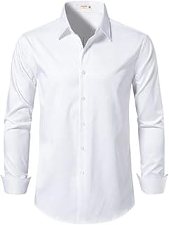Formal Slim Fit Long Sleeve Dress Shirt for Men