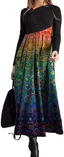 Vintage Ethnic Floral Printed Maxi Dress