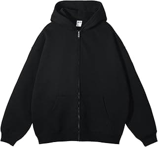 Oversized Zip-Up Hoodie Sweatshirt