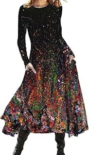 Boho Maxi Dress - Black Top & Geometric Print Skirt