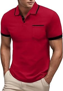 Men's Long Sleeve Polo Shirt with Pocket