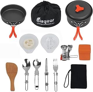 Bisgear 16-Piece Camping Cookware Set