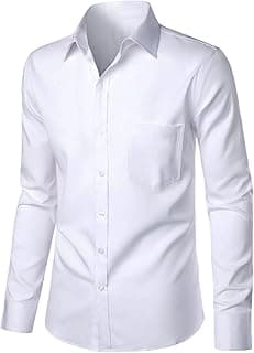 Slim Fit Long Sleeve Dress Shirt with Pocket
