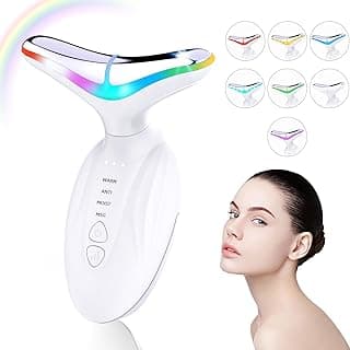 SIQUER Facial and Neck Massager with Red Light Therapy