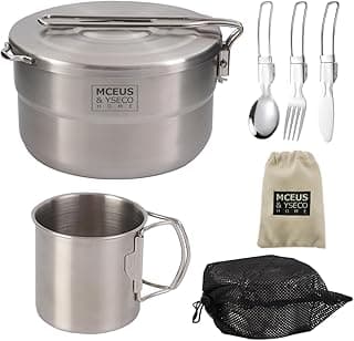 Stainless Steel Camping Cookware Set