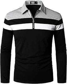 Casual Slim Fit Men's Long Sleeve Polo Shirt