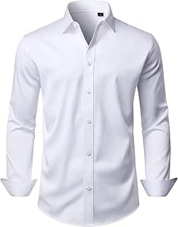 Wrinkle-Free Men's Long Sleeve Dress Shirt