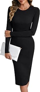 Elegant Crewneck Sweater Dress