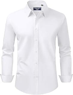 Men's Regular Fit Dress Shirt with Stain Shield