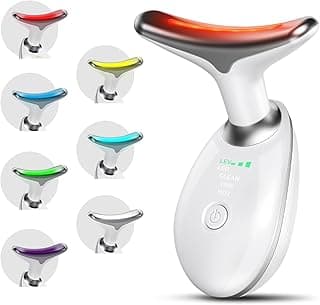 Portable Neck and Face Massager with 7 Color Led
