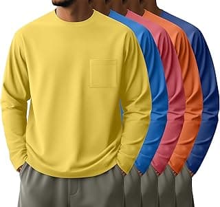 Men's Big and Tall Long Sleeve Pocket T-Shirt