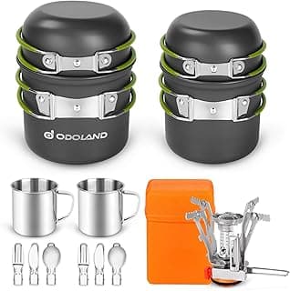 Odoland Camping Cookware Mess Kit