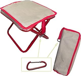 Portable Folding Camping Stool with Alloy Carabiner