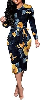 Elegant Vintage Bodycon Midi Dress