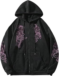 Gothic Retro Zip Hoodie