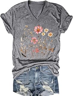Sunflower Graphic V Neck Tee