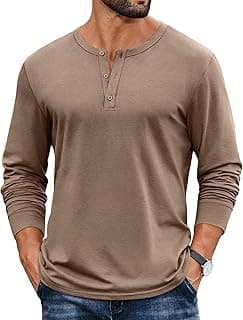 Men's Long Sleeve Henley Shirt