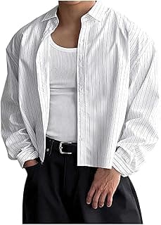 Men's Striped Cropped T-Shirt