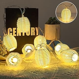Vigdur Rattan Lantern String Lights