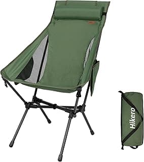 High Back Camping Chair with Adjustable Pillow