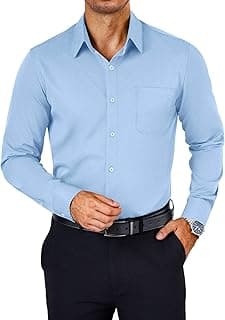 Wrinkle Free Long Sleeve Men's Dress Shirt