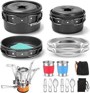 Odoland Camping Cookware Mess Kit