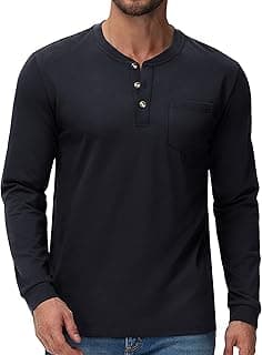 Casual Cotton Henley Long Sleeve Shirt