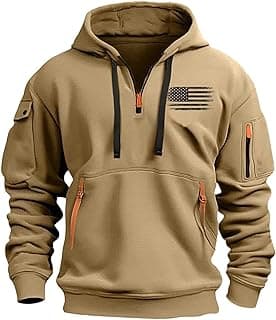 Men's Quarter Zip Fleece Lined Hoodie