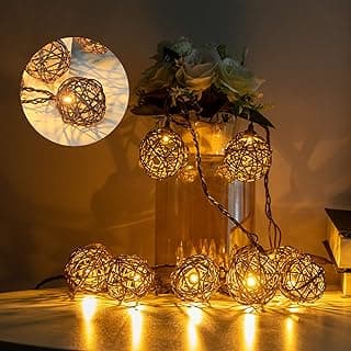 Vigdur Rattan Ball String Lights