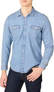 Denim Slim-Fit Long-Sleeve Shirt