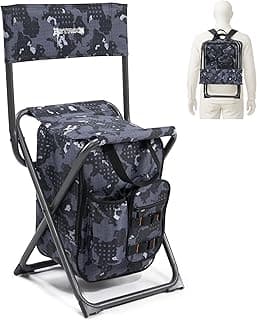 X Strike Backpack Fishing Chair with Cooler Bag and Backrest
