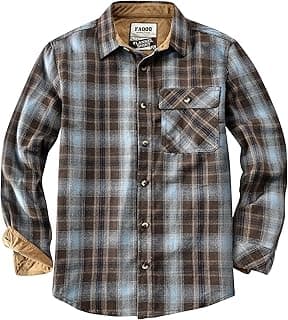 Brushed Cotton Plaid Shirt for Men